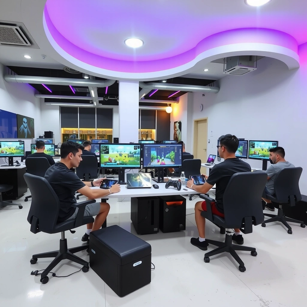 Estudio ClerBroom - oficina moderna con desarrolladores trabajando