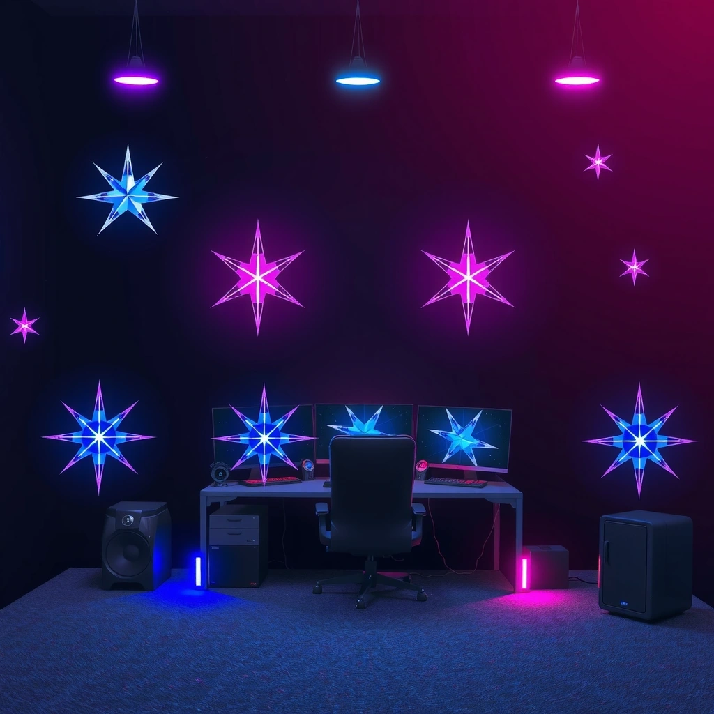 Fondo de estudio de juegos con elementos geométricos