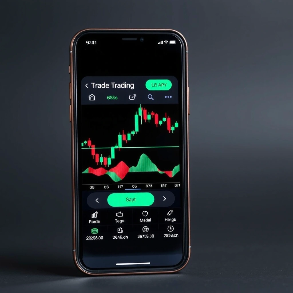 Simulador de Trading Financiero en dispositivo móvil